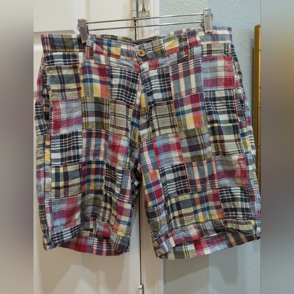 Snake Eyes Players Madris Plaid Mens Shorts Size 32/34 - Picture 1 of 4